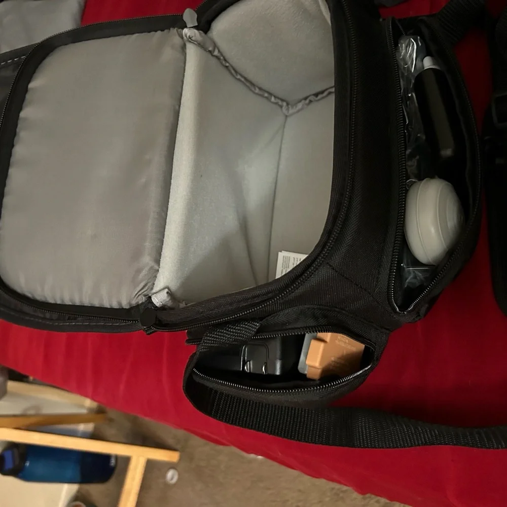 canon camera with bag